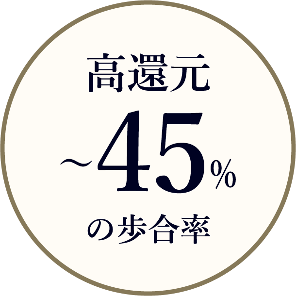 高還元~45%の歩合率
