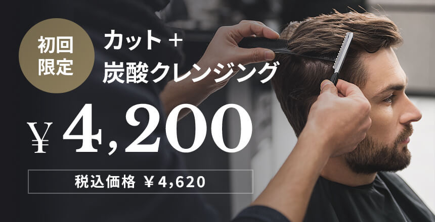 [初回限定]カット+炭酸クレンジング ￥4,200（税込価格：￥4,620）